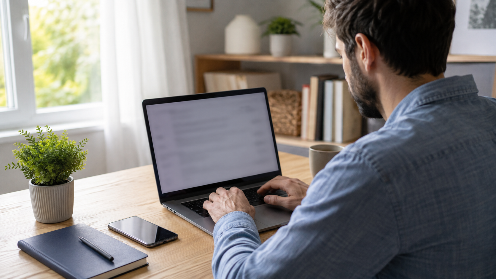 Person reviewing account settings and connected access
