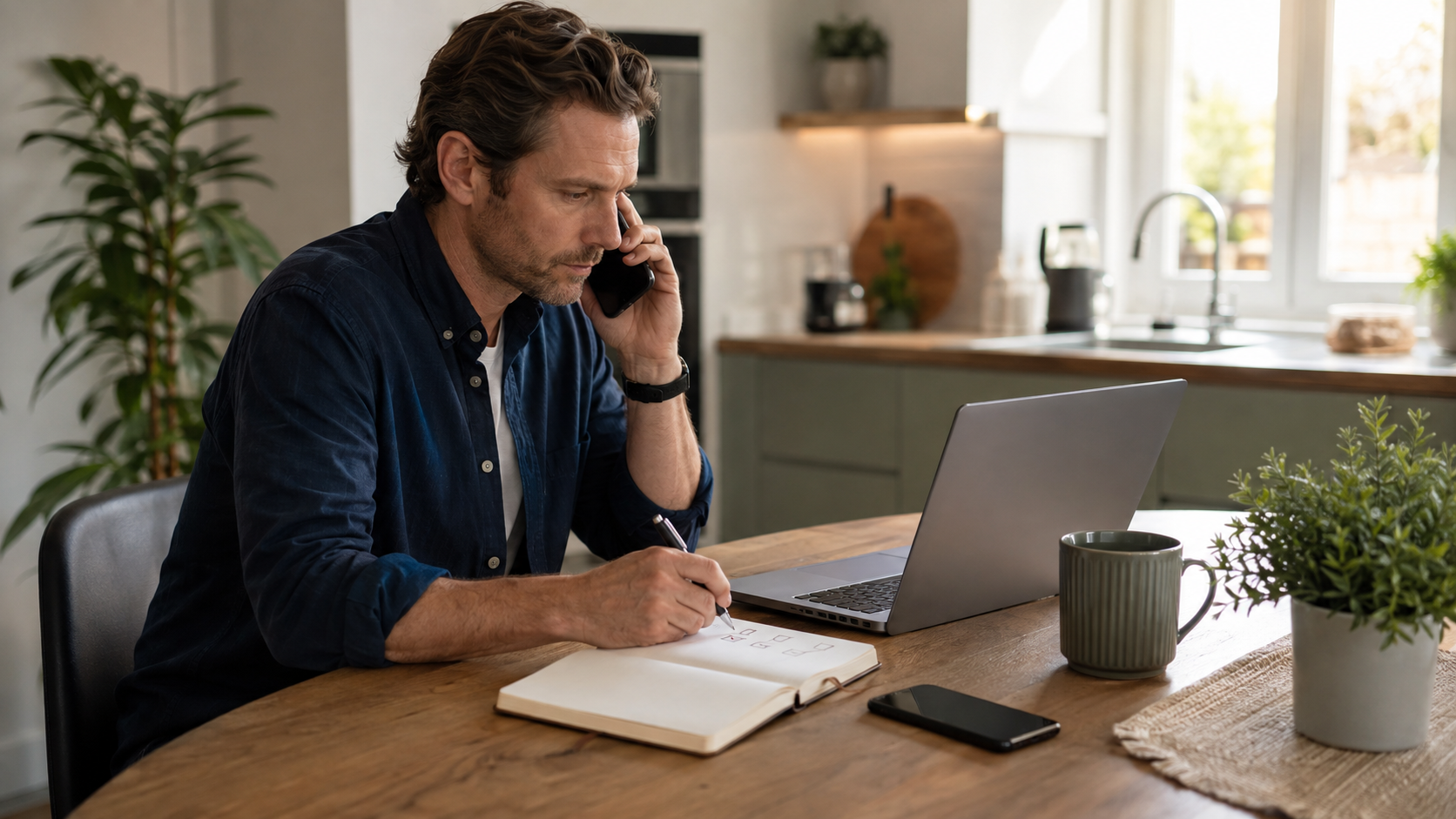 Person warning contacts and checking linked accounts after recovery